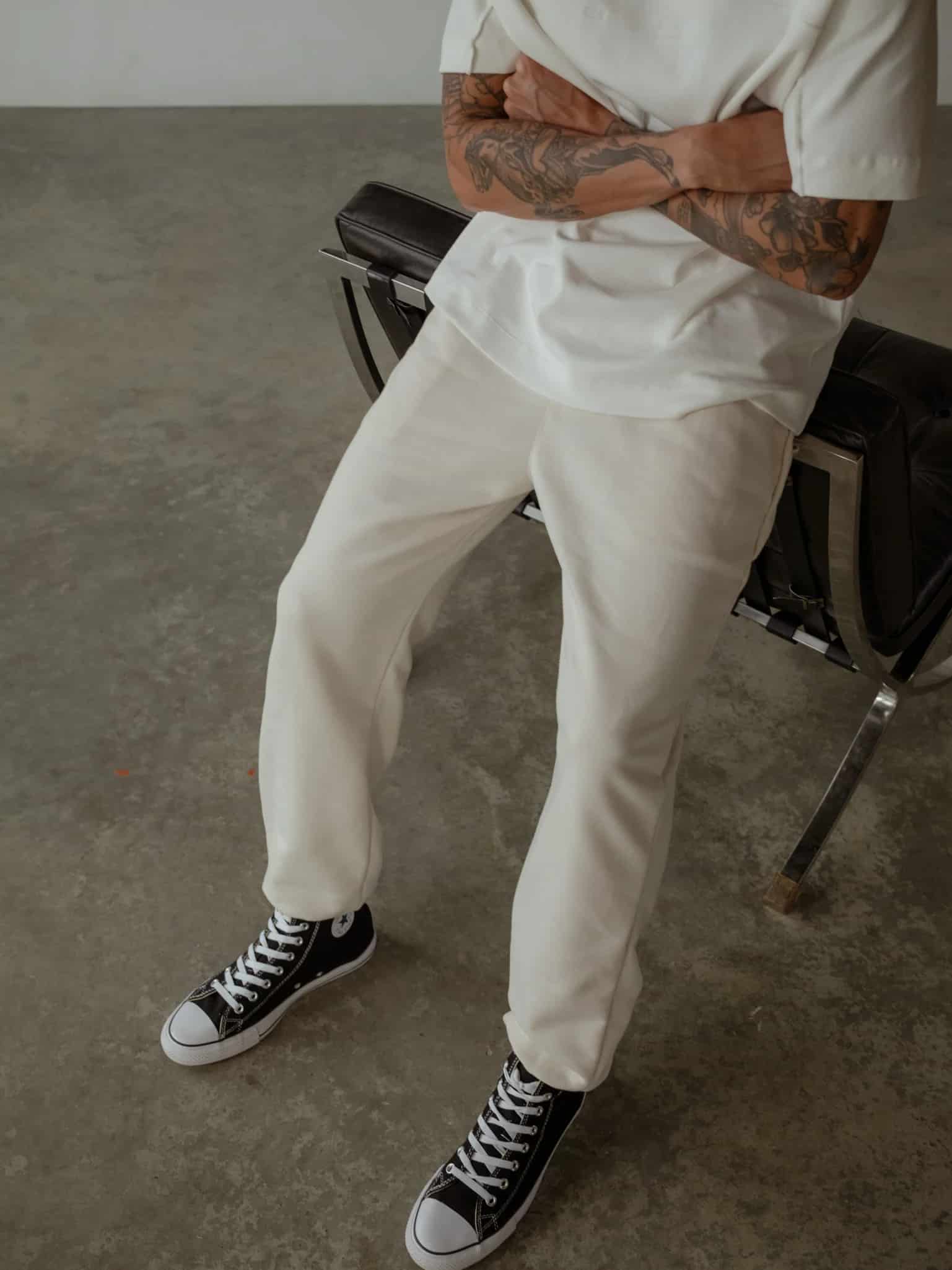 MEN MINIMAL JOGGER - CREAMY - miniatura 7