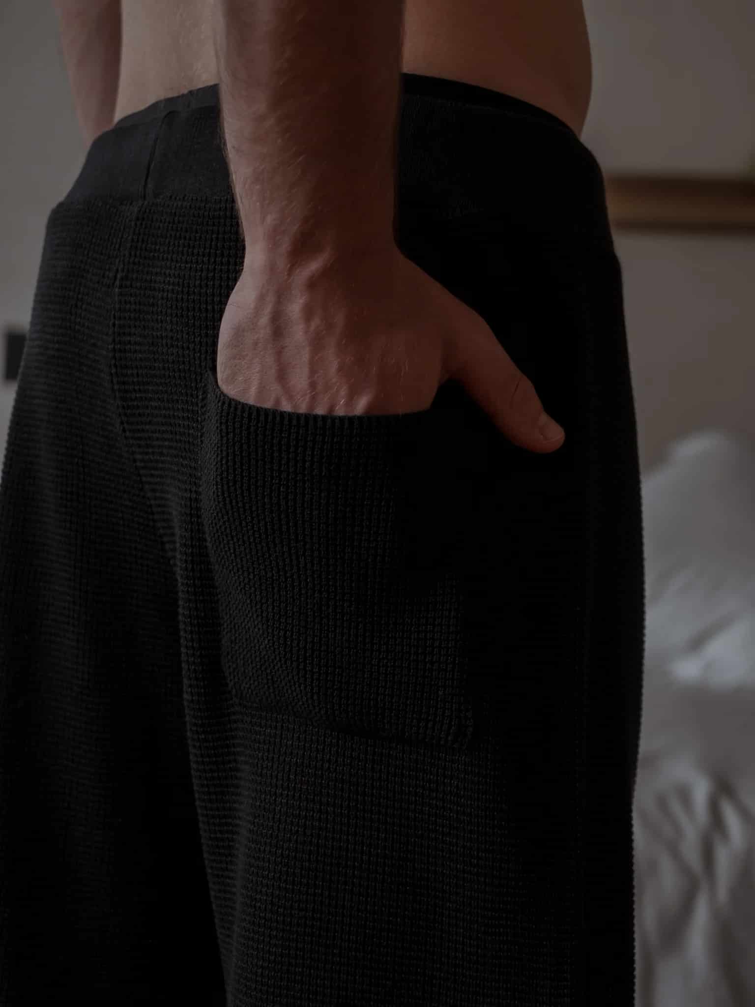 MEN KNIT SHORT - BLACK - miniatura 13