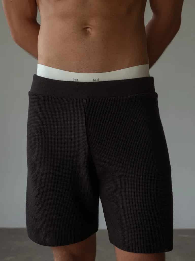 MEN KNIT SHORT - BLACK - miniatura 2