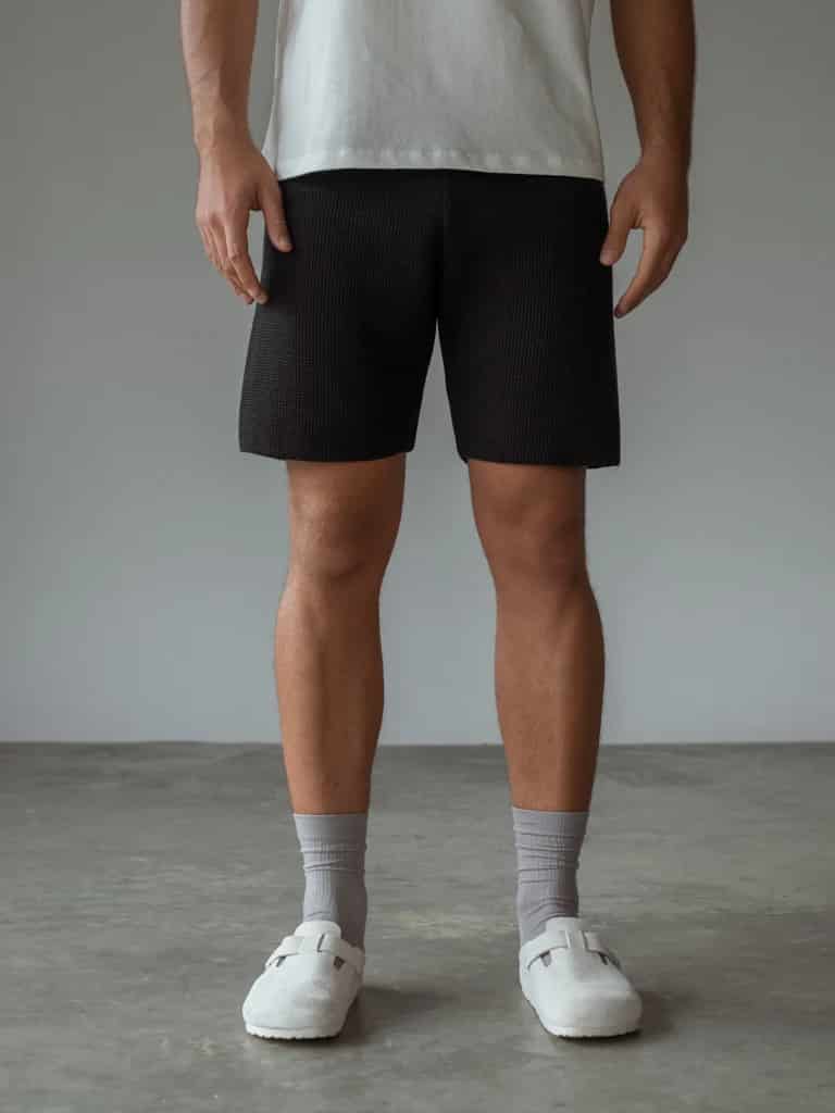 MEN KNIT SHORT - BLACK - miniatura 5