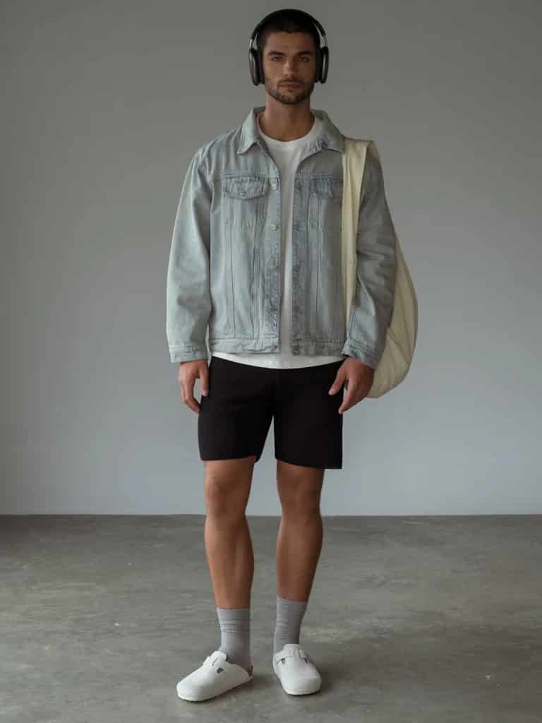 MEN KNIT SHORT - BLACK - miniatura 3