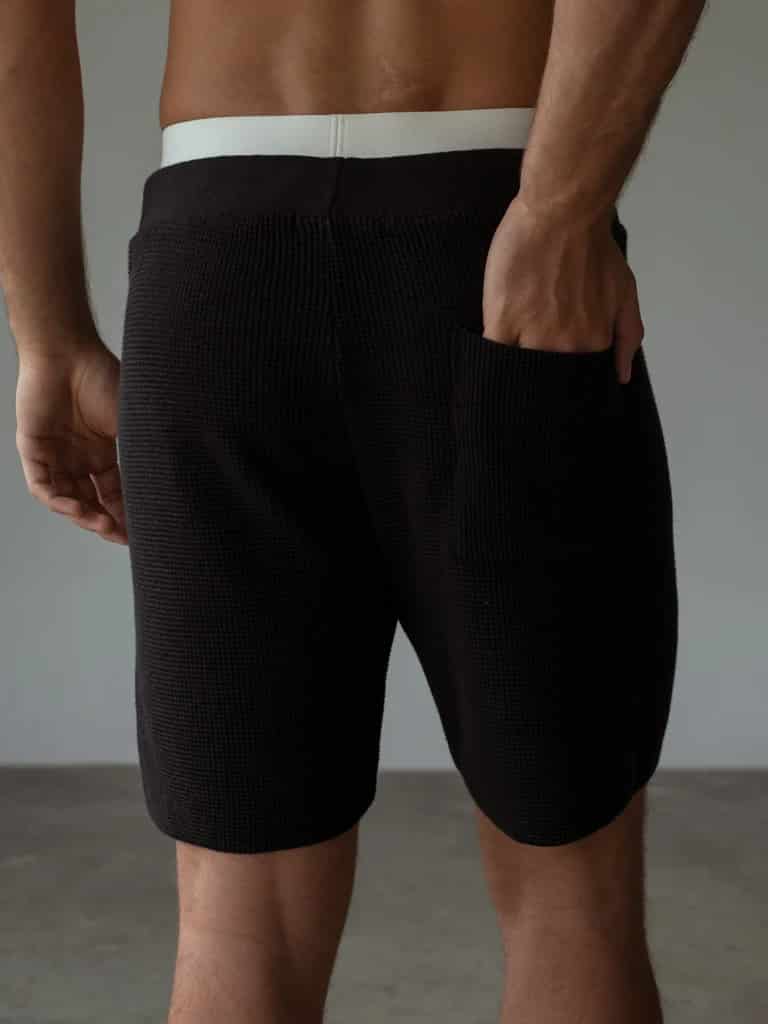 MEN KNIT SHORT - BLACK - miniatura 8