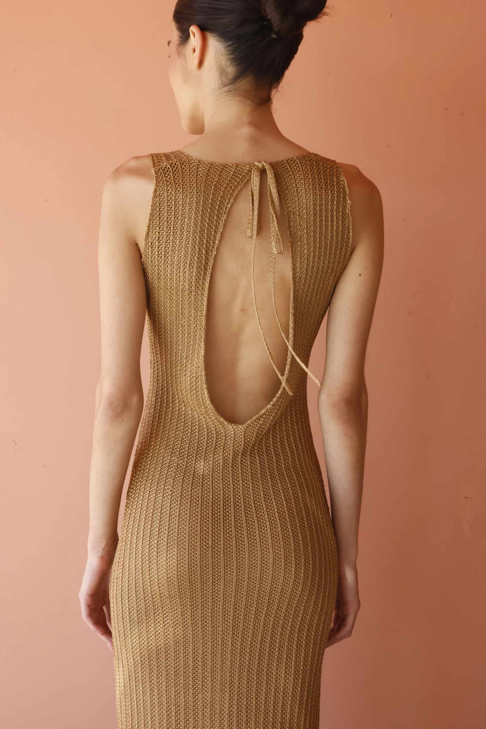 TAROA DRESS - GOLD - miniatura 8