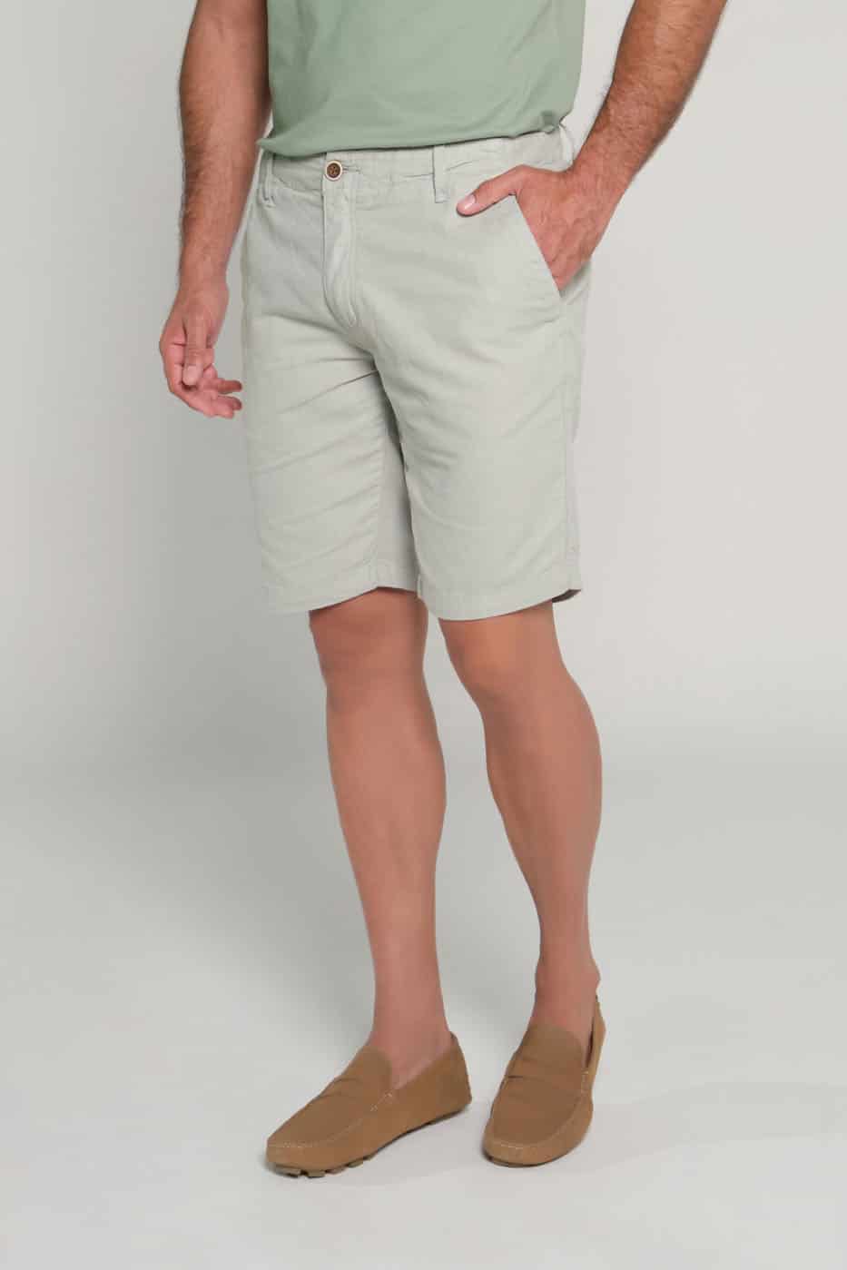 Bermuda Slim Fit Lino Sage - miniatura 2