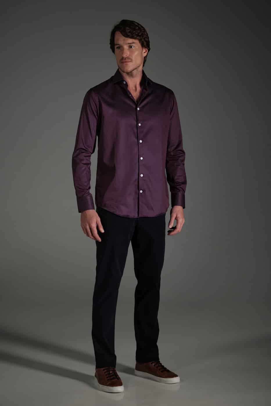 Pantalón Chino Slim Dril Azul Navy - miniatura 3