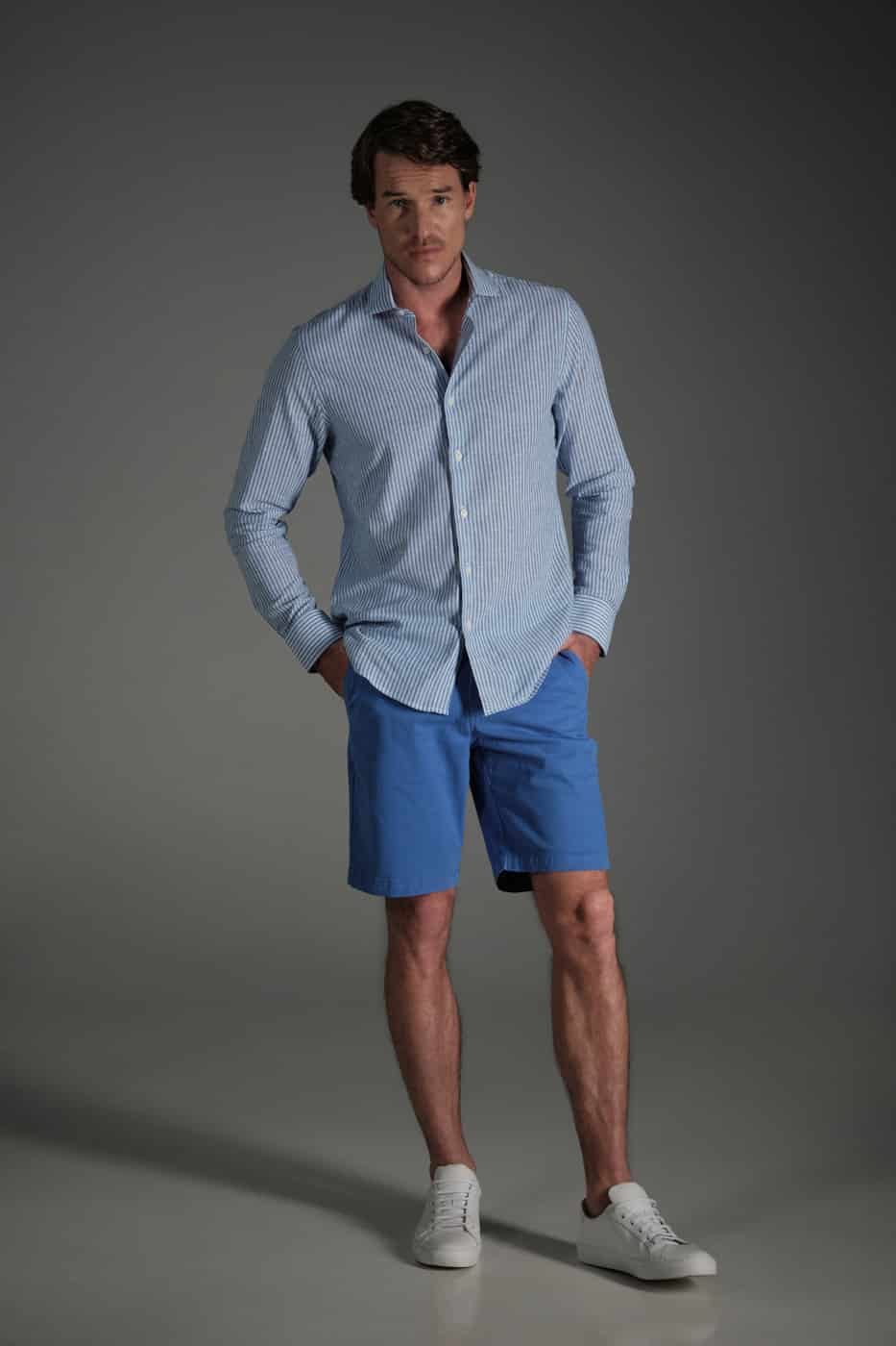 Bermuda Chino Classic Azul Claro - miniatura 4