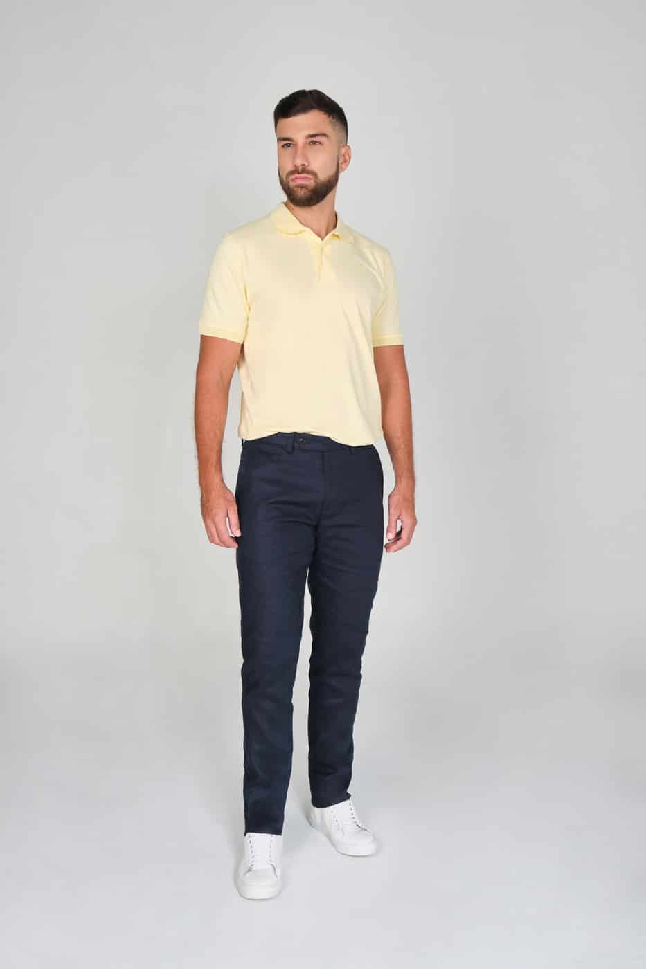 Camiseta Polo 100% Algodón Piqué Amarillo - miniatura 2