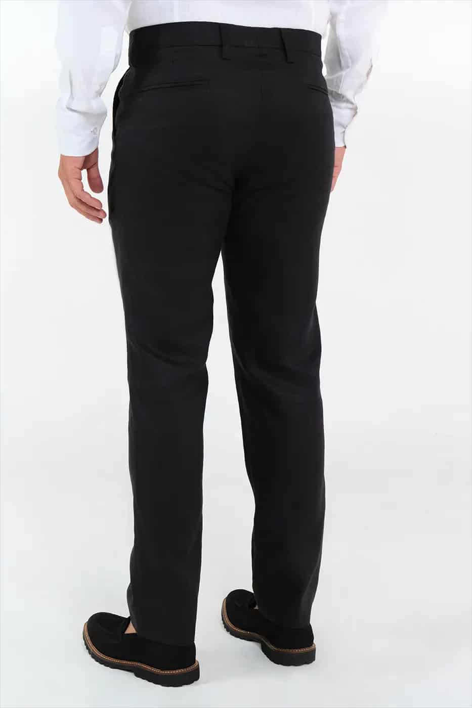 Traje Classic Fit 100% Lino Negro - miniatura 2