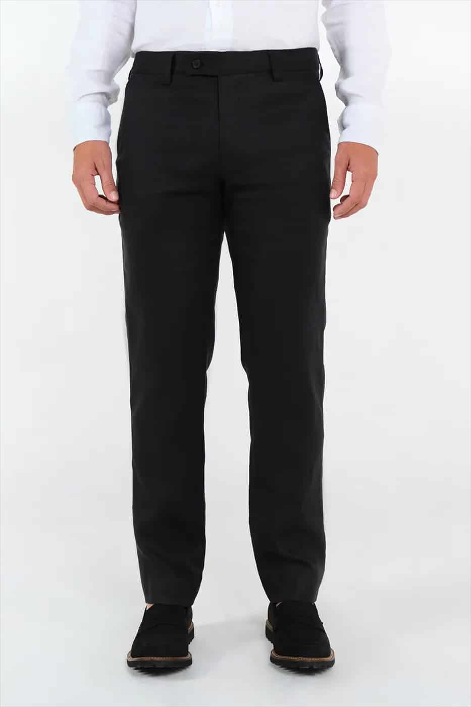 Traje Classic Fit 100% Lino Negro - miniatura 3