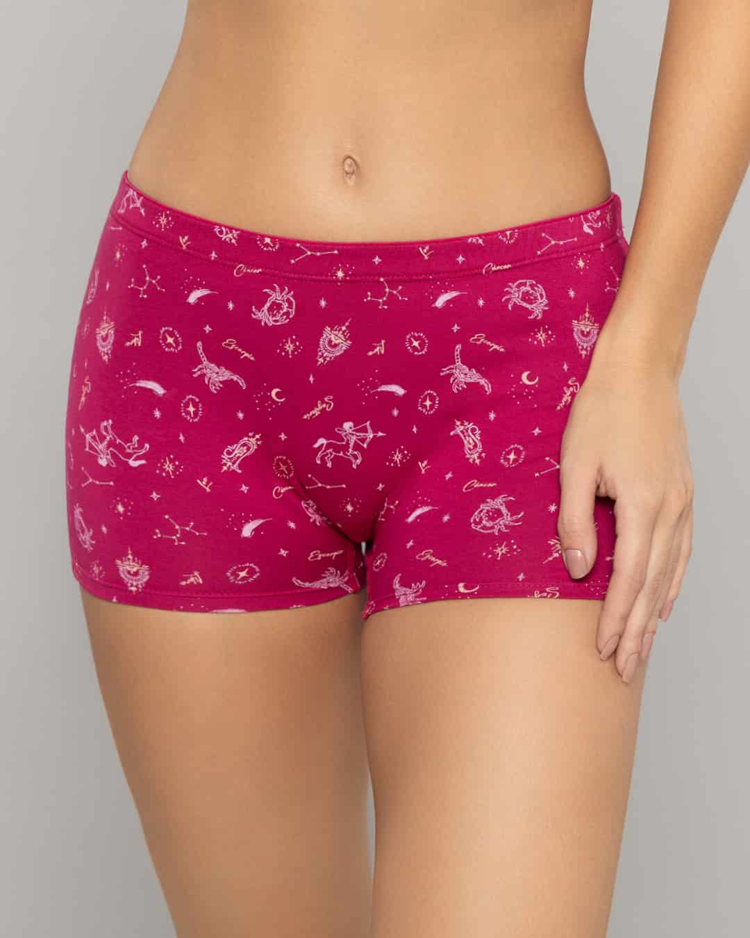Boxer Largo Tiro Alto en Algodón Estampado para Mujer Ref. 8023 - miniatura 15