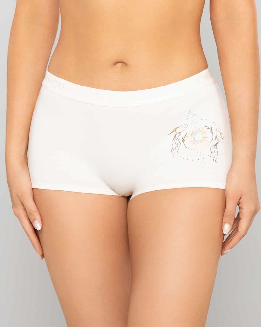 Boxer Femenino Tiro Alto en Algodón Estampado con Elástico Reymon Ref. 8010 - miniatura 19