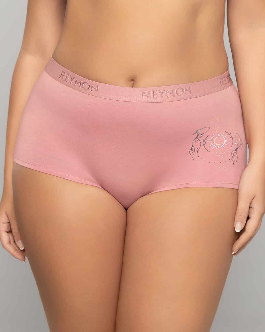 Boxer Femenino Tiro Alto en Algodón Estampado con Elástico Reymon Ref. 8010 - miniatura 21