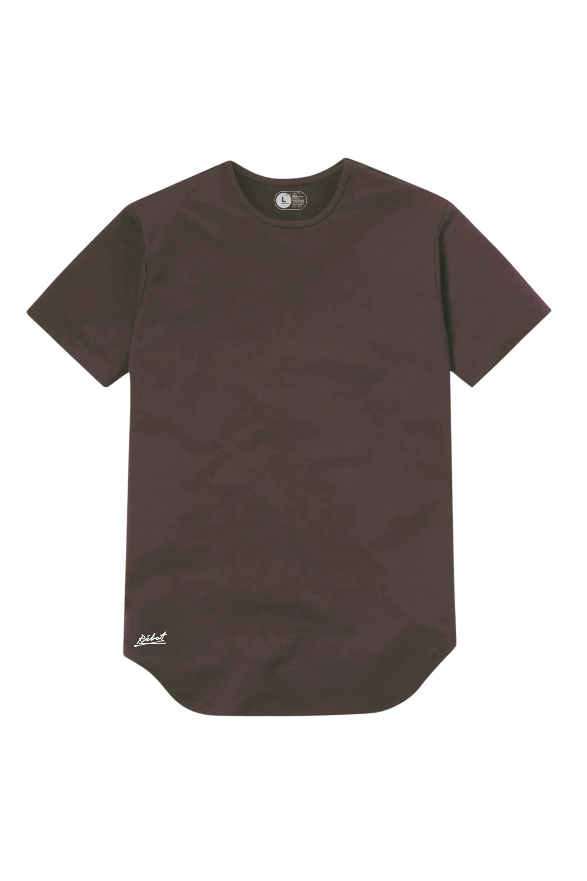 Camiseta Básica Curve Café Oscuro - miniatura 1