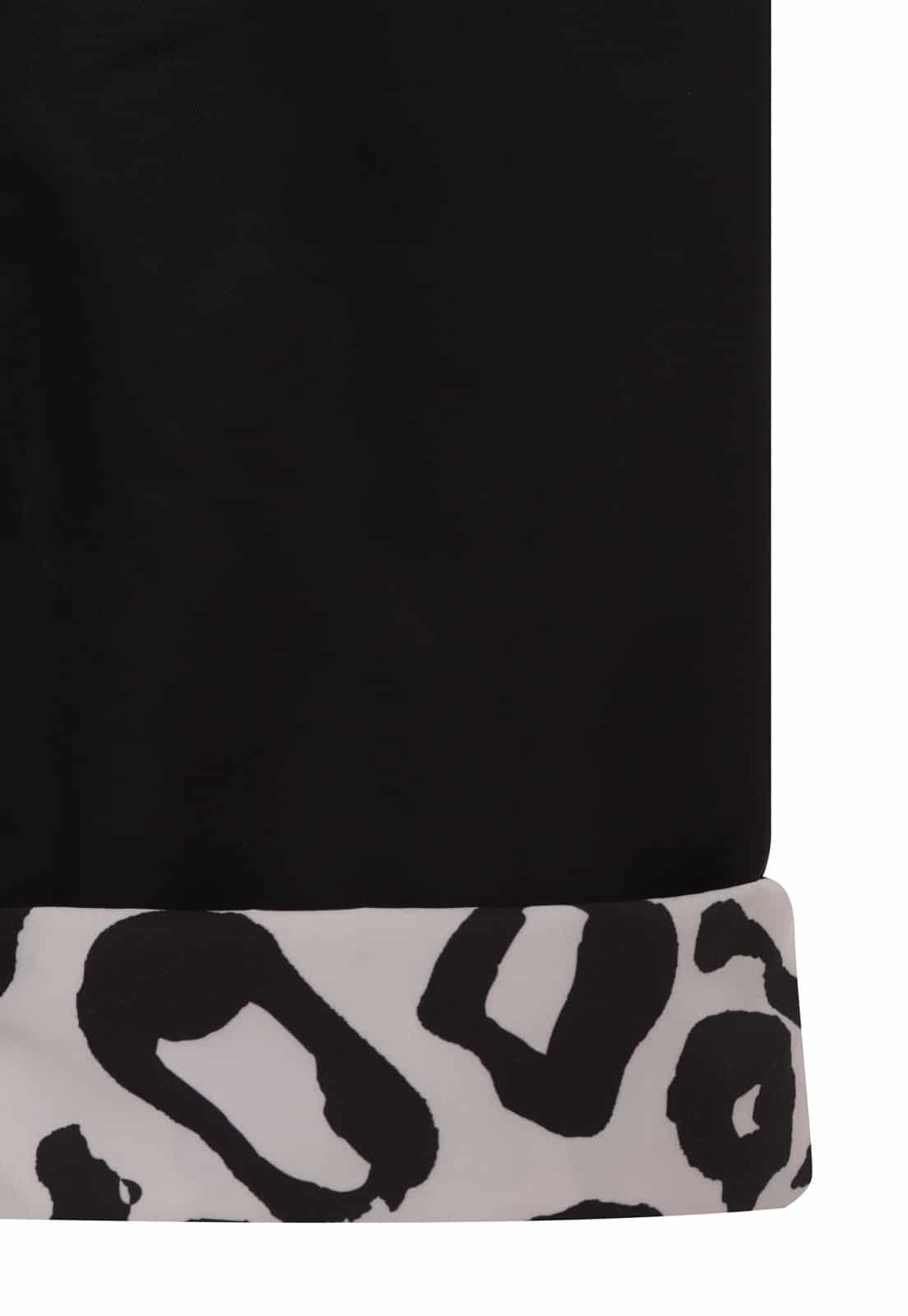 Black & Leopard Hem Pant - miniatura 3
