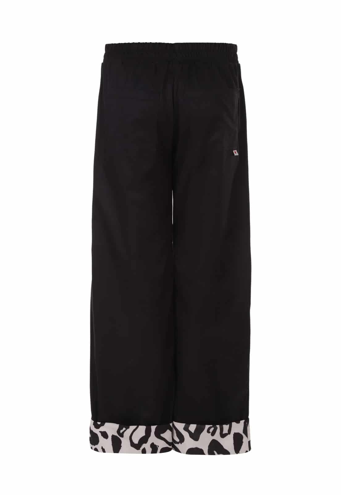 Black & Leopard Hem Pant - miniatura 5