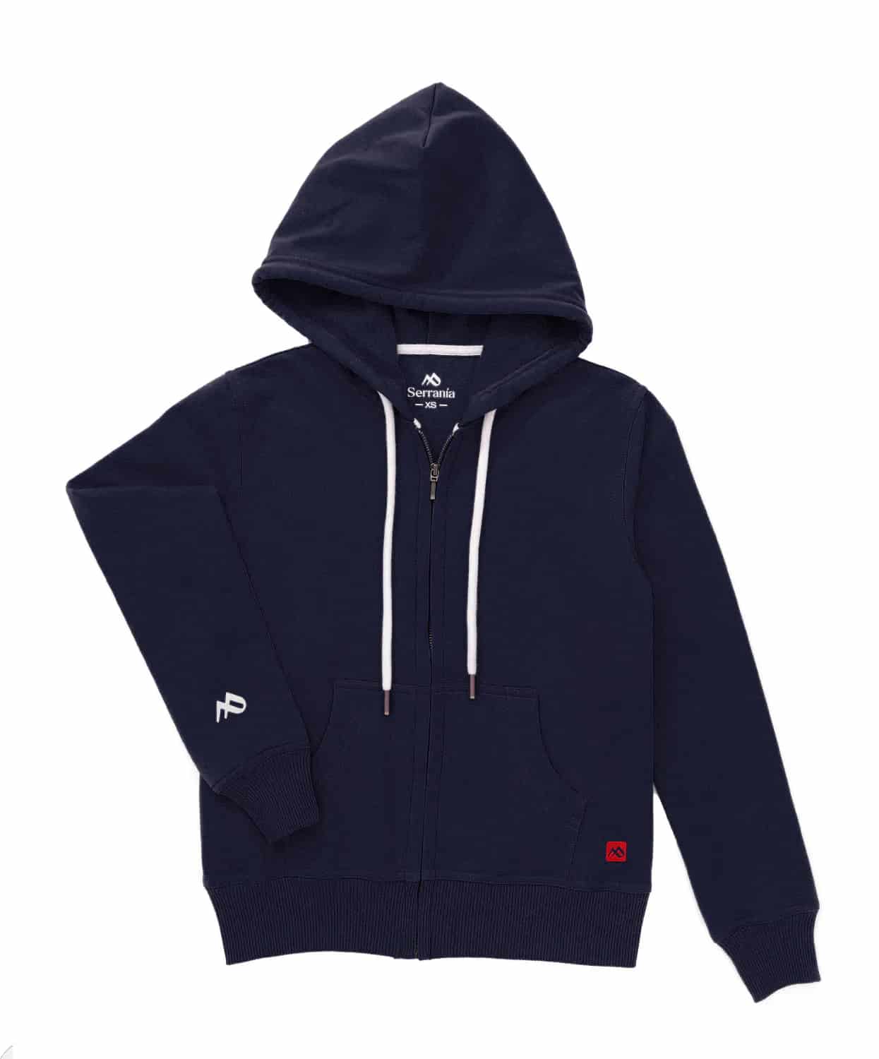 Buzo abierto con Capota Mujer Azul Oxford - miniatura 4