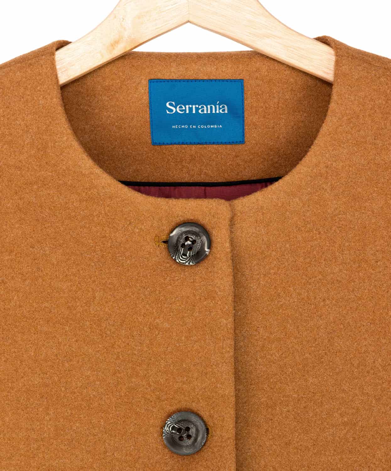 Chaqueta Cropped en Paño Camel Chicago - miniatura 7