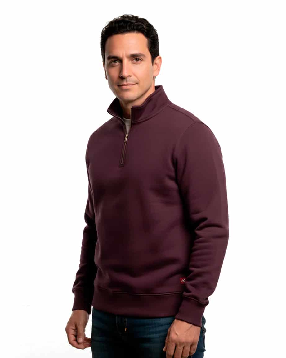 Buzo cuello alto hombre Vinotinto Burdeos - miniatura 15
