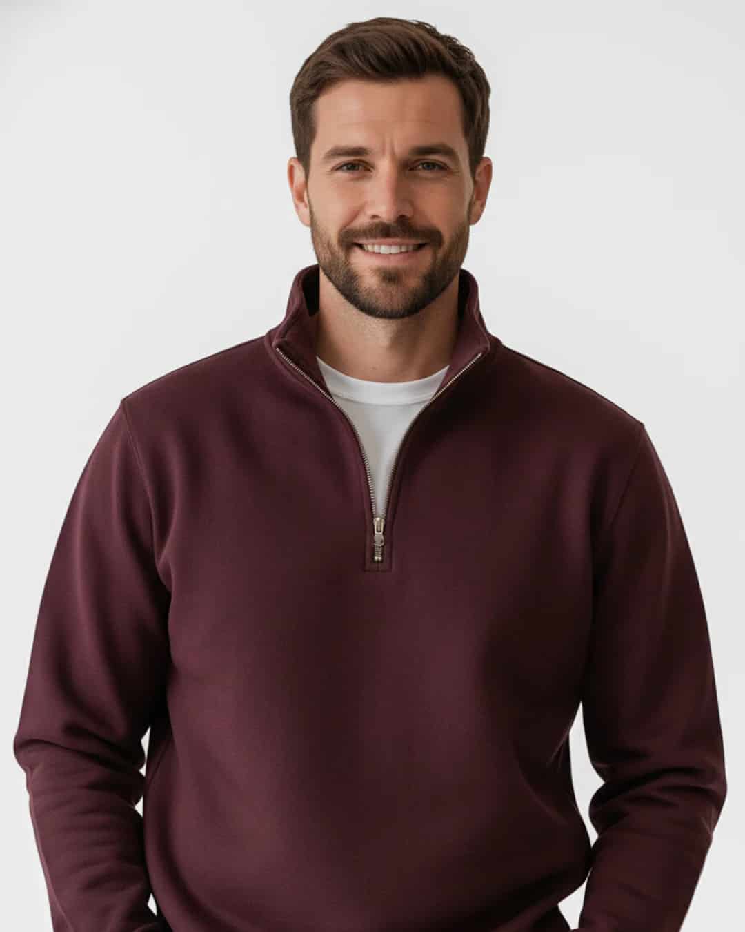 Buzo cuello alto hombre Vinotinto Burdeos - miniatura 11