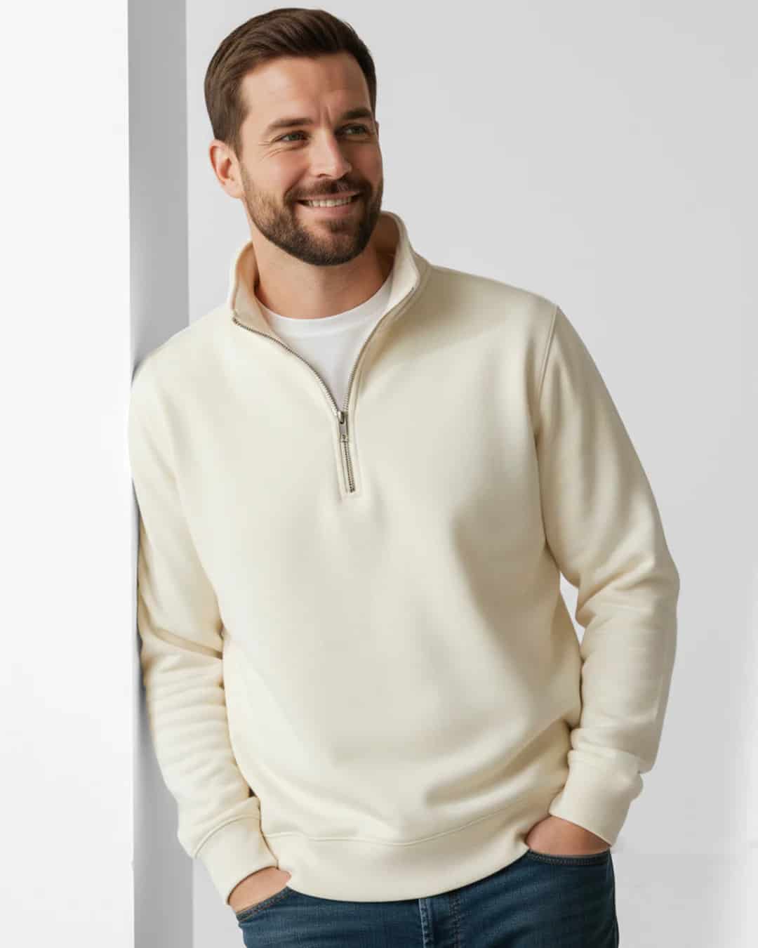 Buzo cuello alto hombre Marfil - miniatura 4