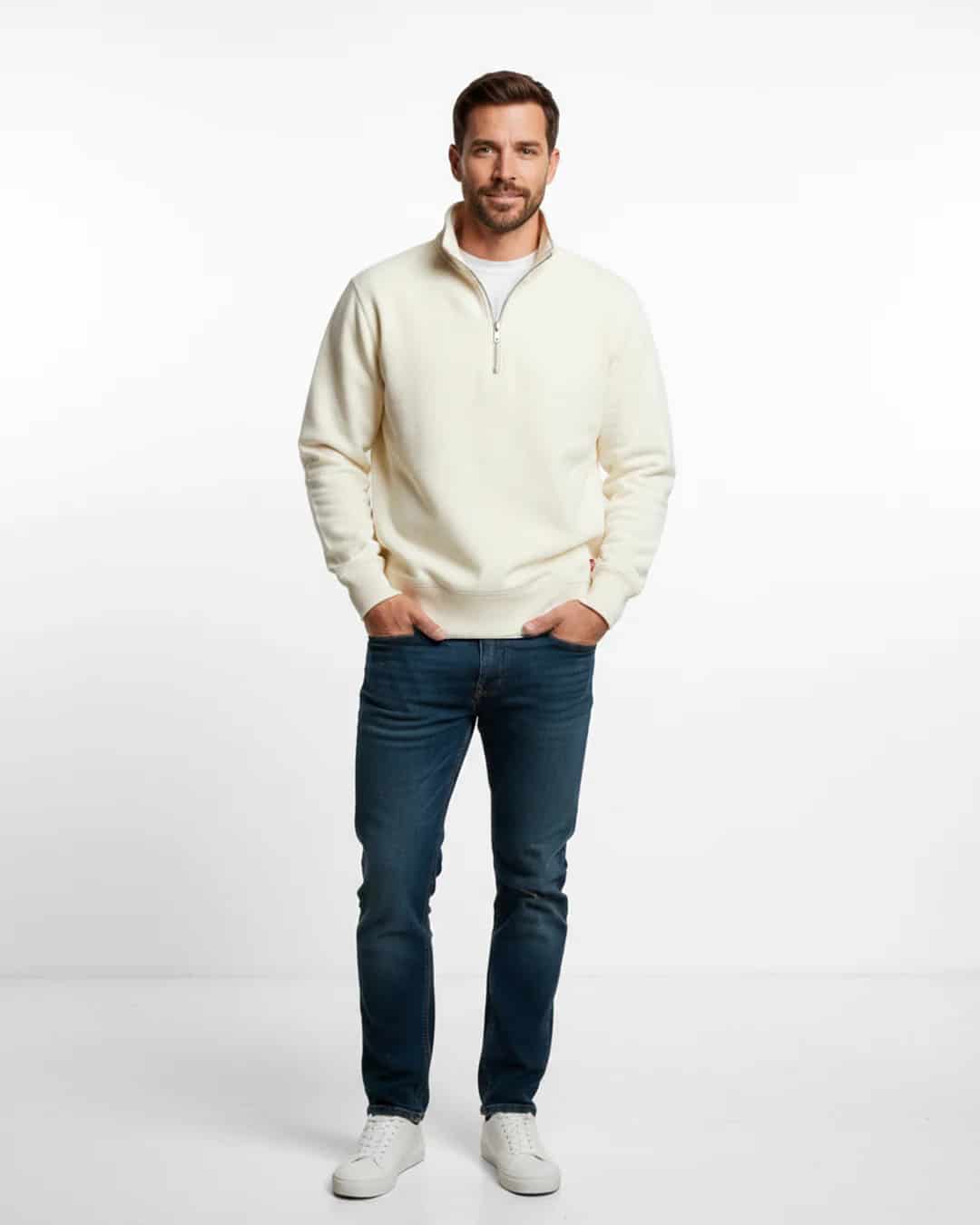 Buzo cuello alto hombre Marfil - miniatura 3