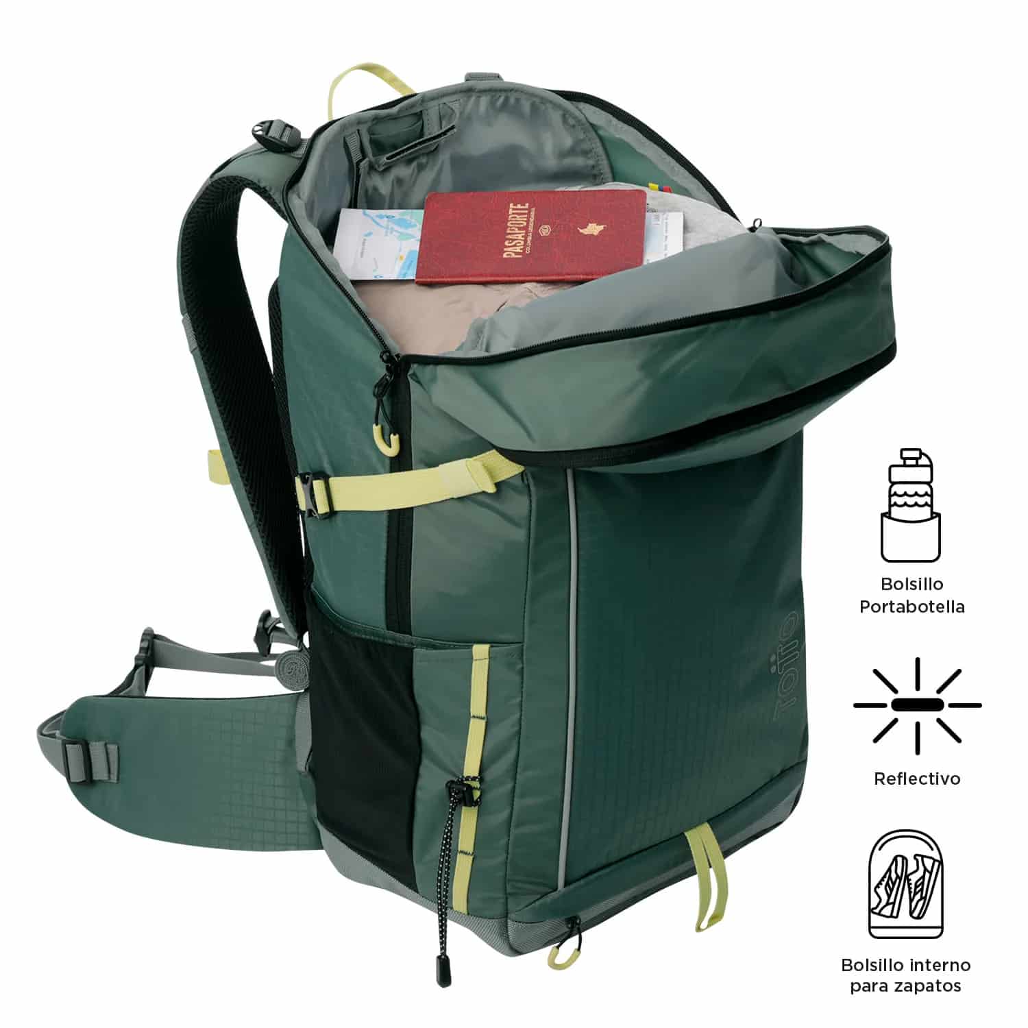 Morral Outdoor Summit 35 Morado con Sistema de Pedernal - miniatura 8
