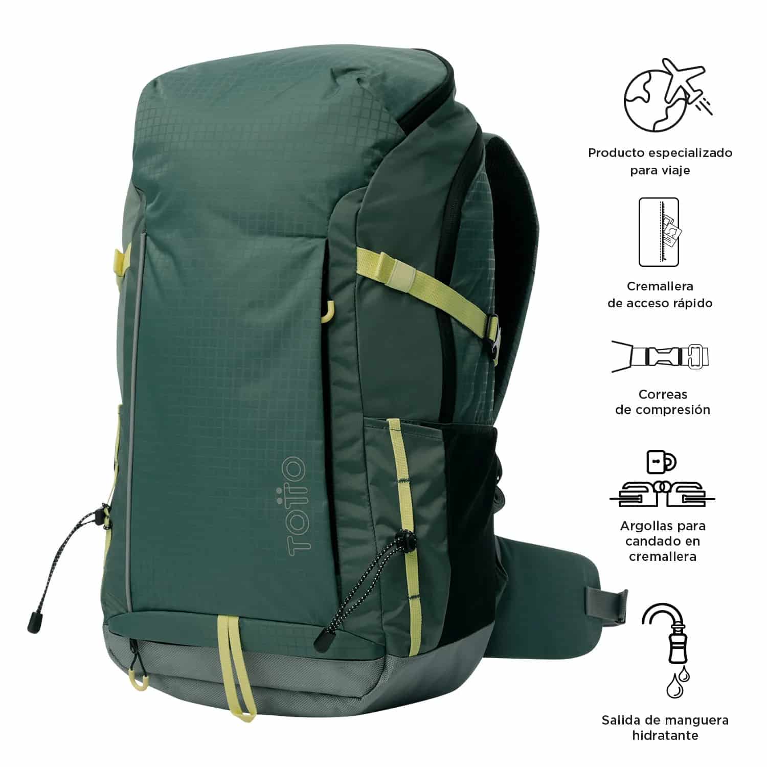 Morral Outdoor Summit 35 Morado con Sistema de Pedernal - miniatura 6