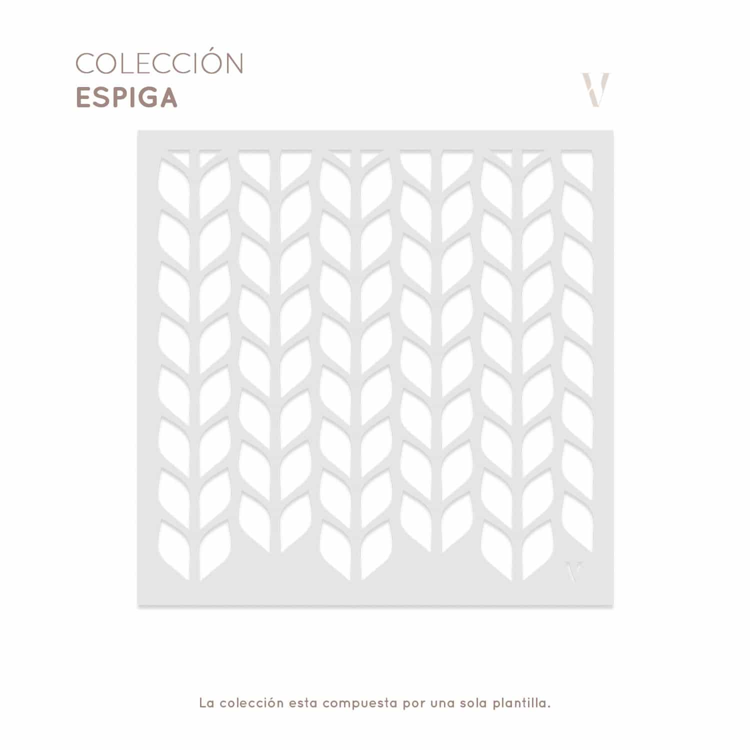 Plantillas para pintar, Vamarú Stencils, Colección Espiga 48x48cm, 1und - miniatura 2