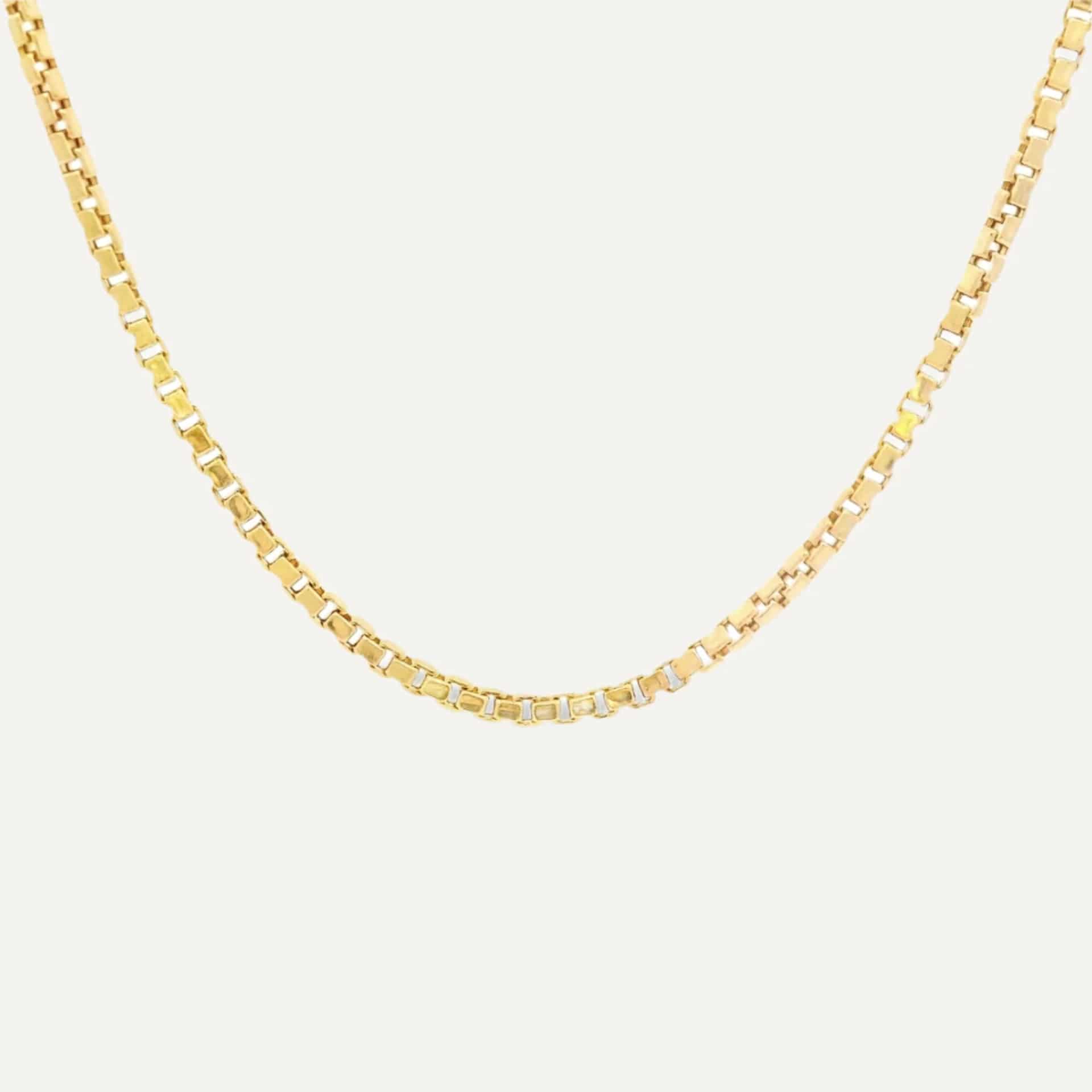 Cadena box 18k - miniatura 1