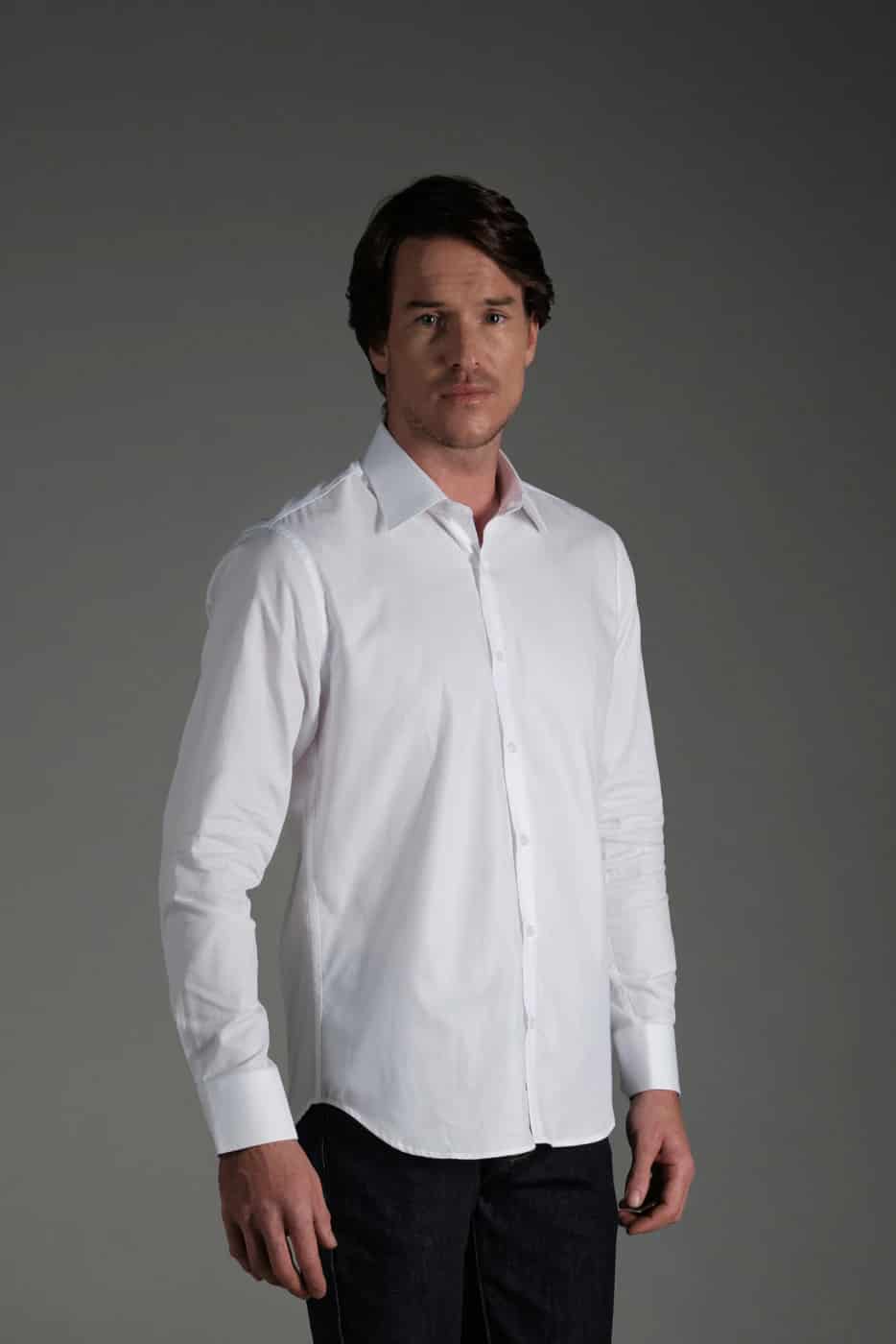 Camisa Classic Algodón Blanco Textura - miniatura 5