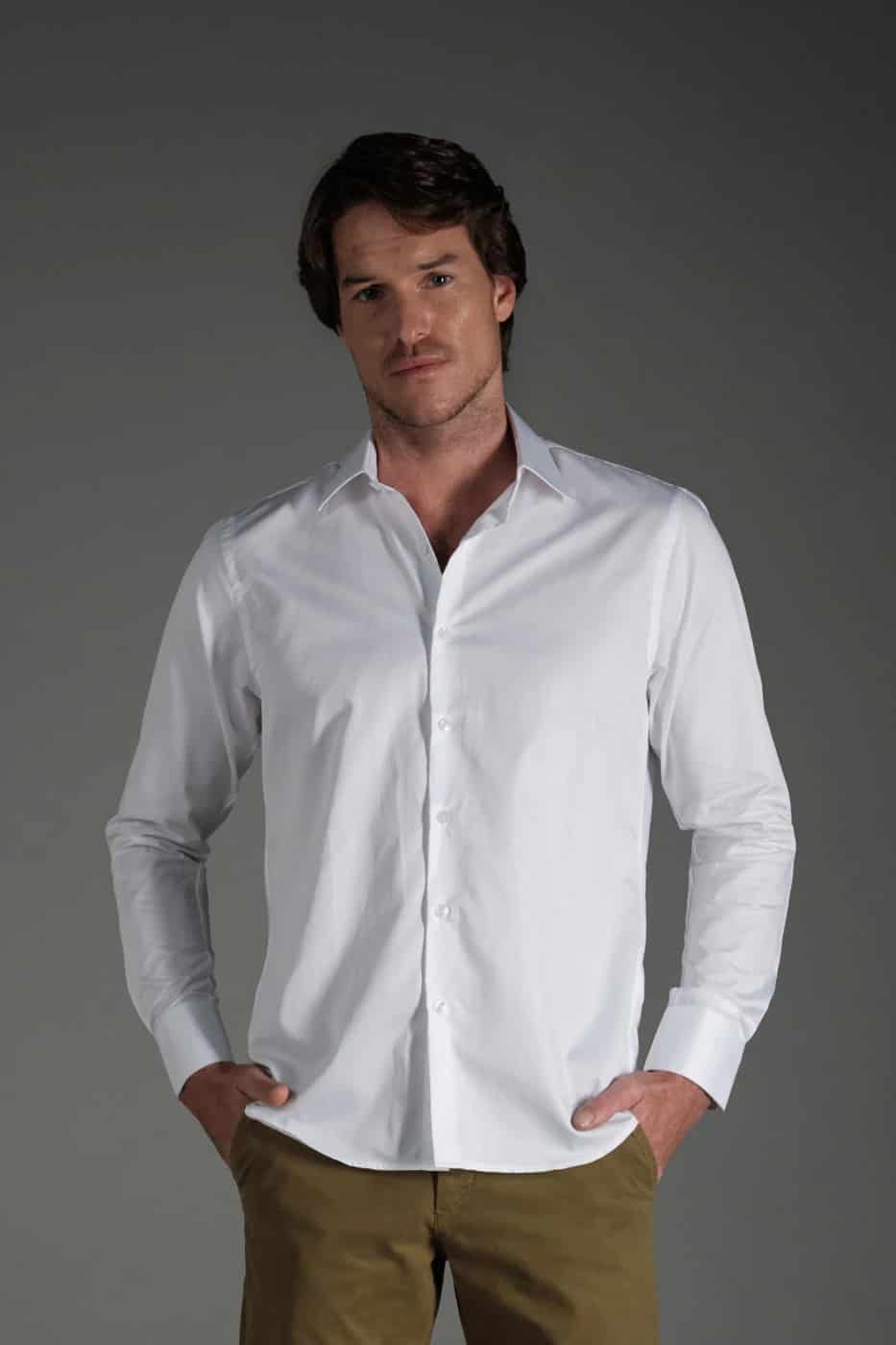 Camisa Classic Algodón Blanco Saten - miniatura 5