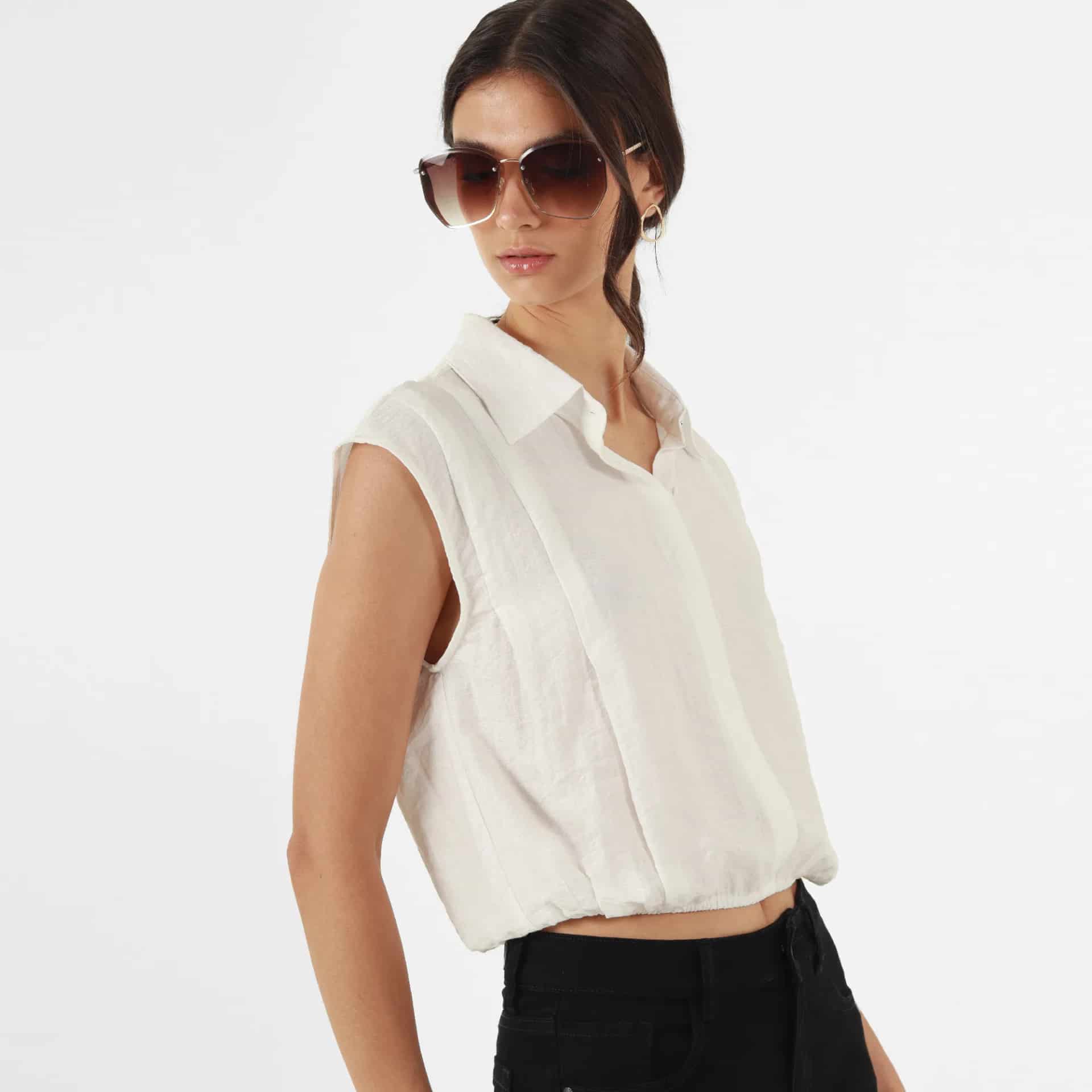 Blusa Cuello Camisero Manga Sisa - miniatura 36