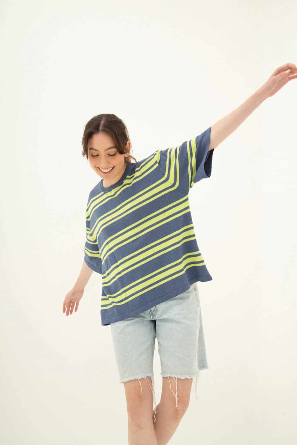 T-shirt Tejida Rayas Biche - miniatura 7