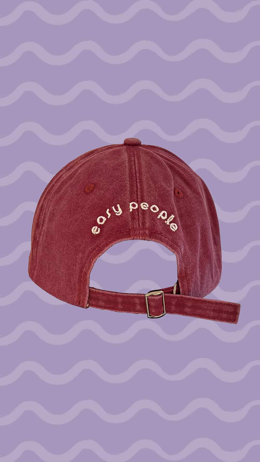 gorra flor bordada - roja - miniatura 3