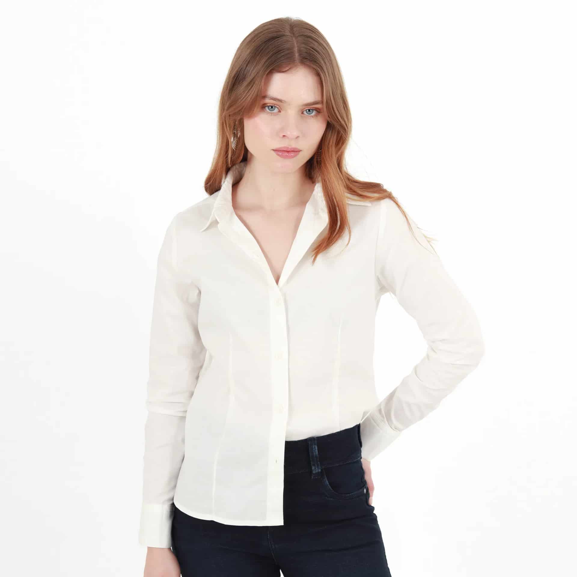 Blusa Cuello Camisero Manga Larga - miniatura 46