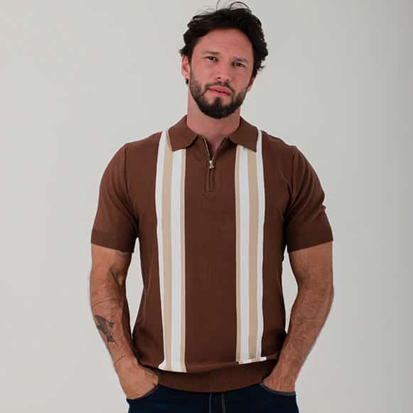 SUETER TIPO POLO MODA TEJIDO HOMBRE