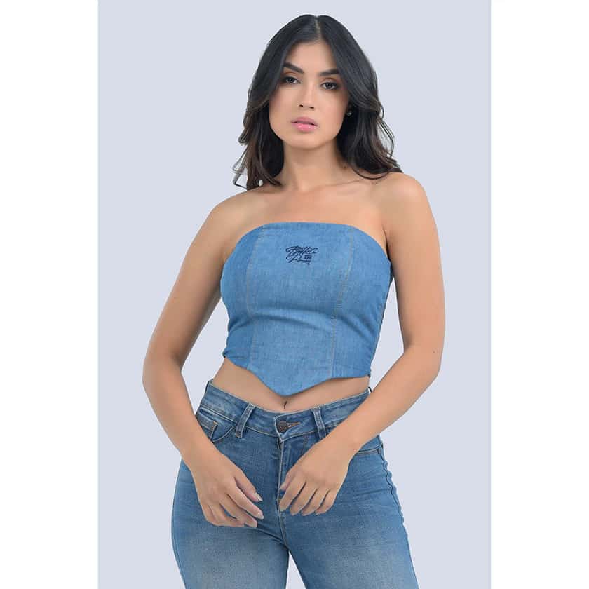 Blusa Azul Mujer