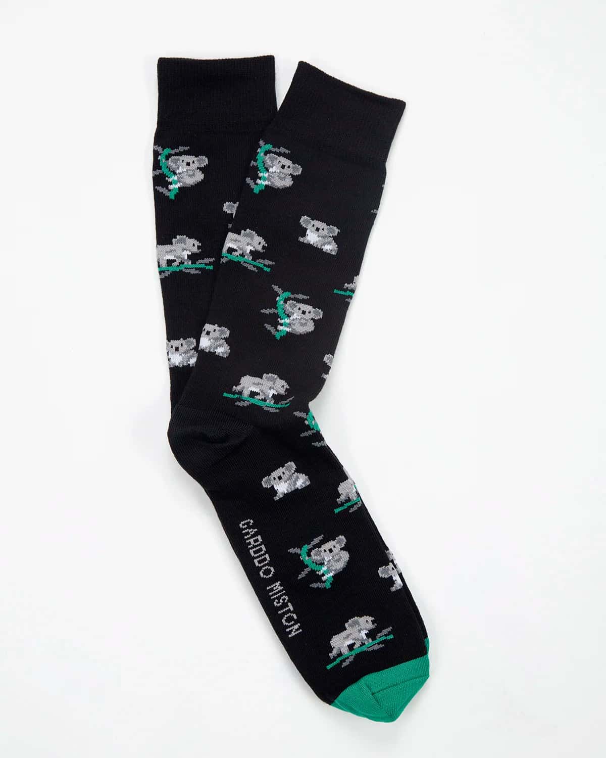 Medias Algodón Estampado Koalas - Fondo Negro
