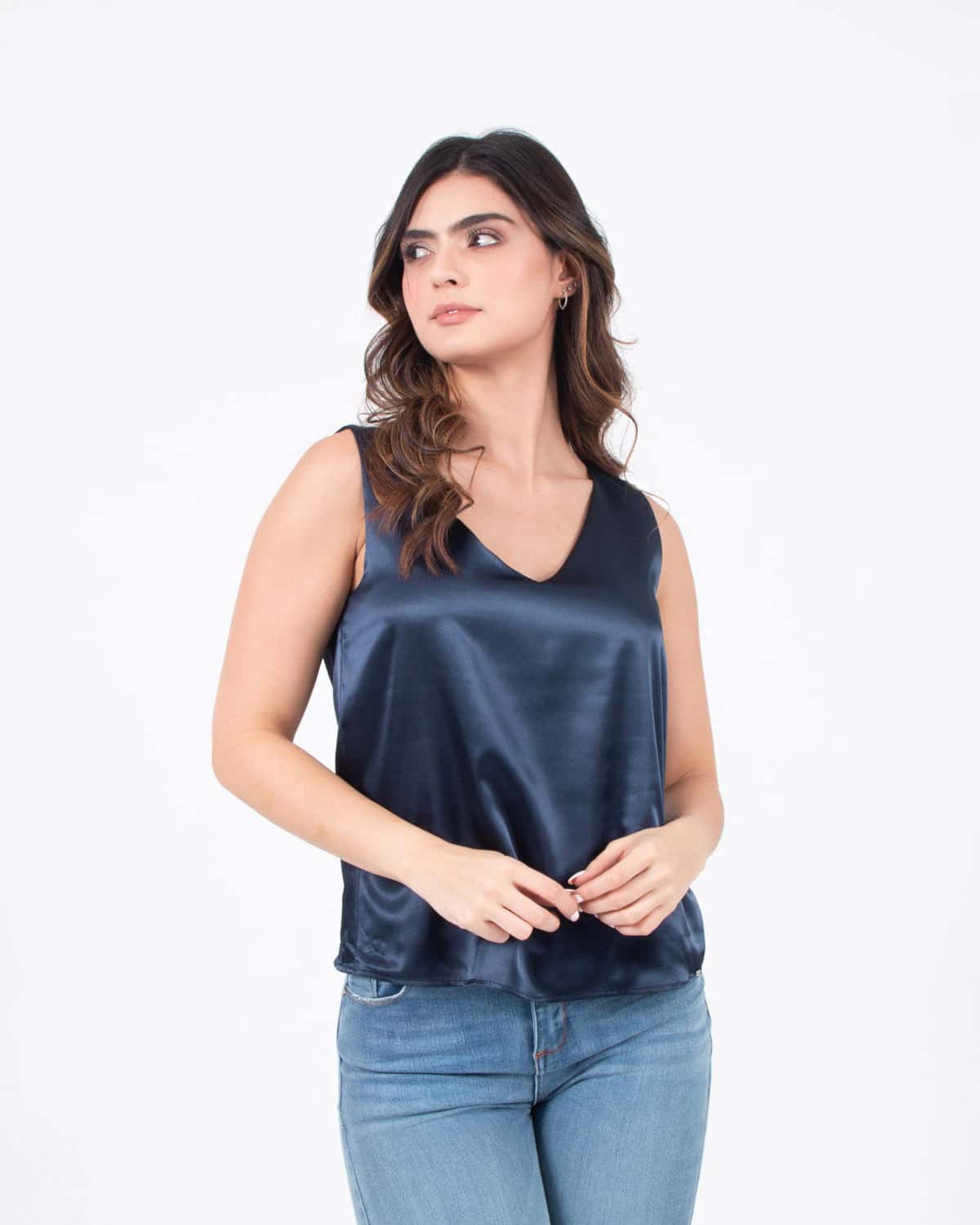 Blusa azul para mujer