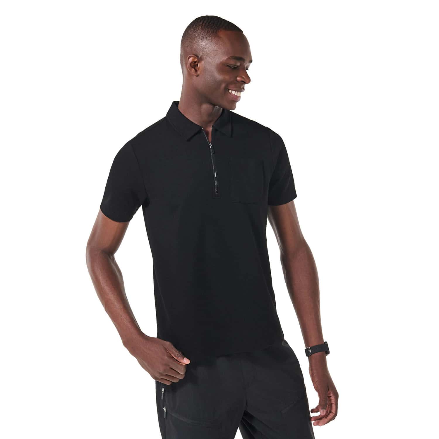 Camisa Polo Malayi para Hombre Negra