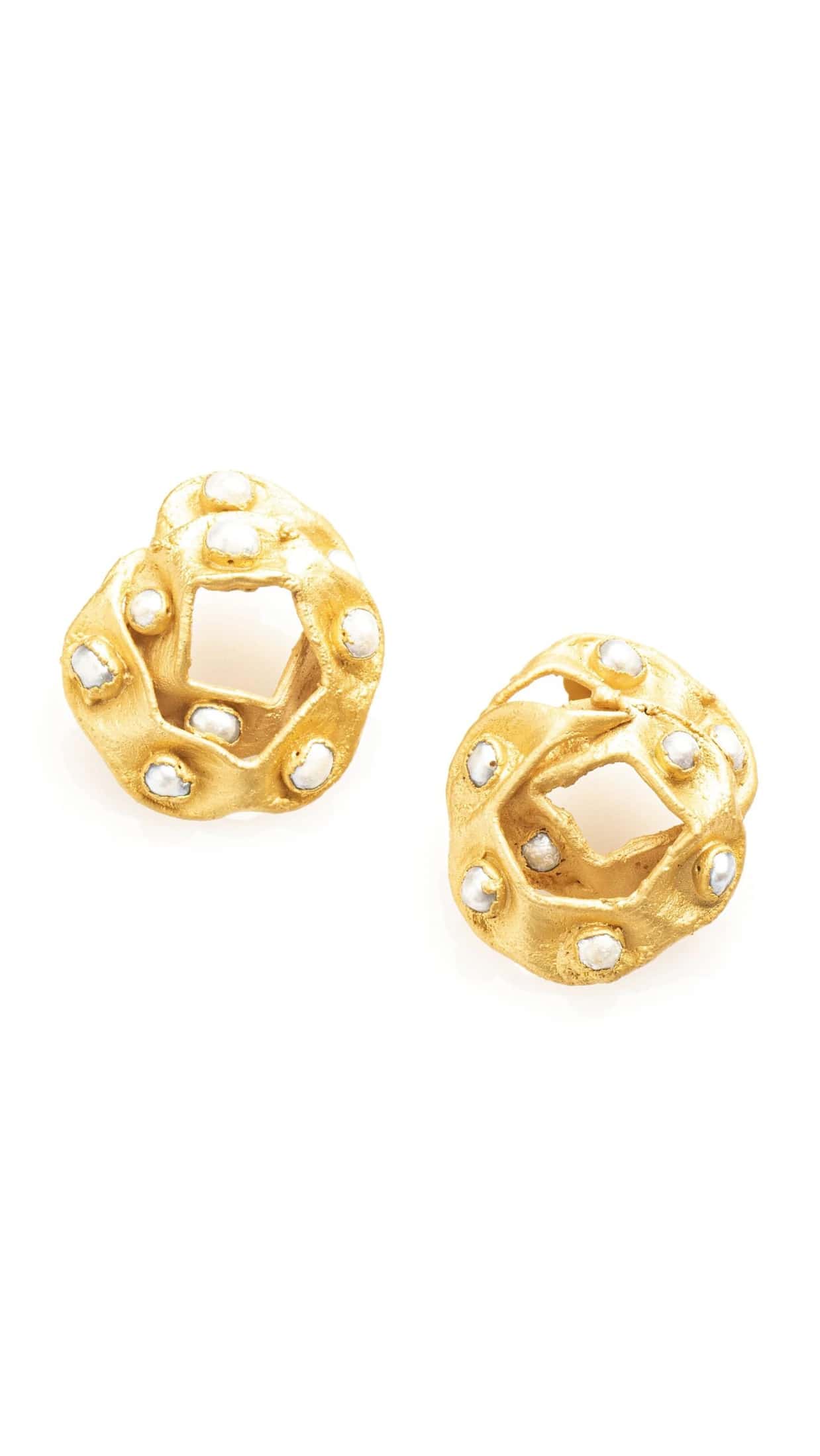 ARETES ACACIA CON PERLAS