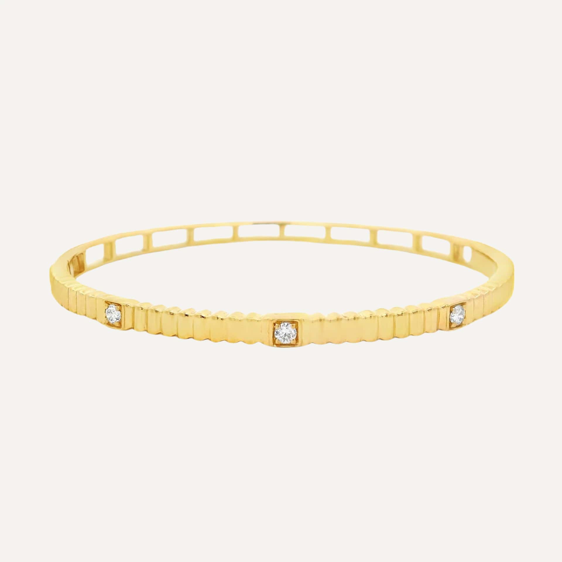 Pulsera Bangle Textura 3 Piedras