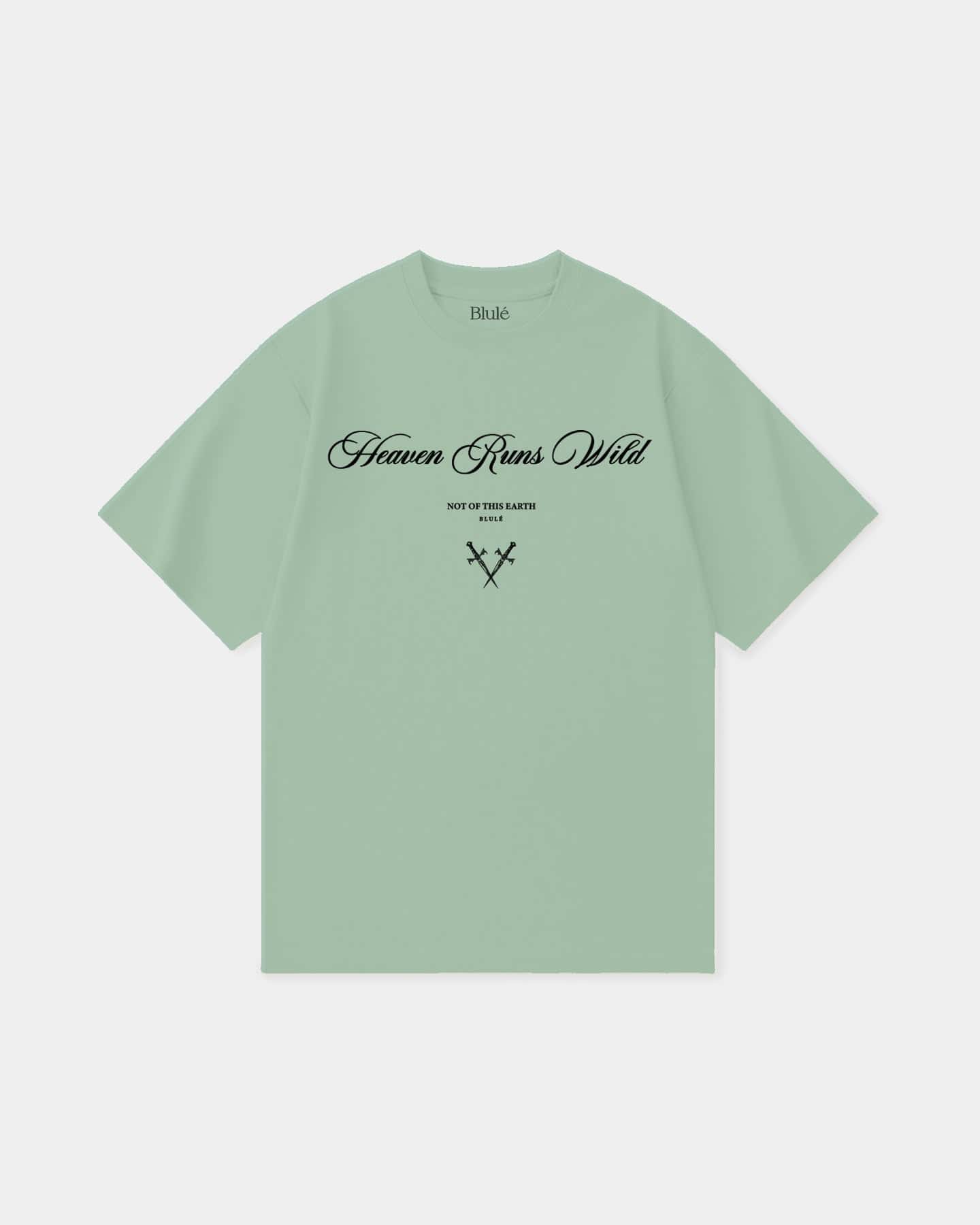 Oversized T Shirt Heaven Runs Wild Light Green