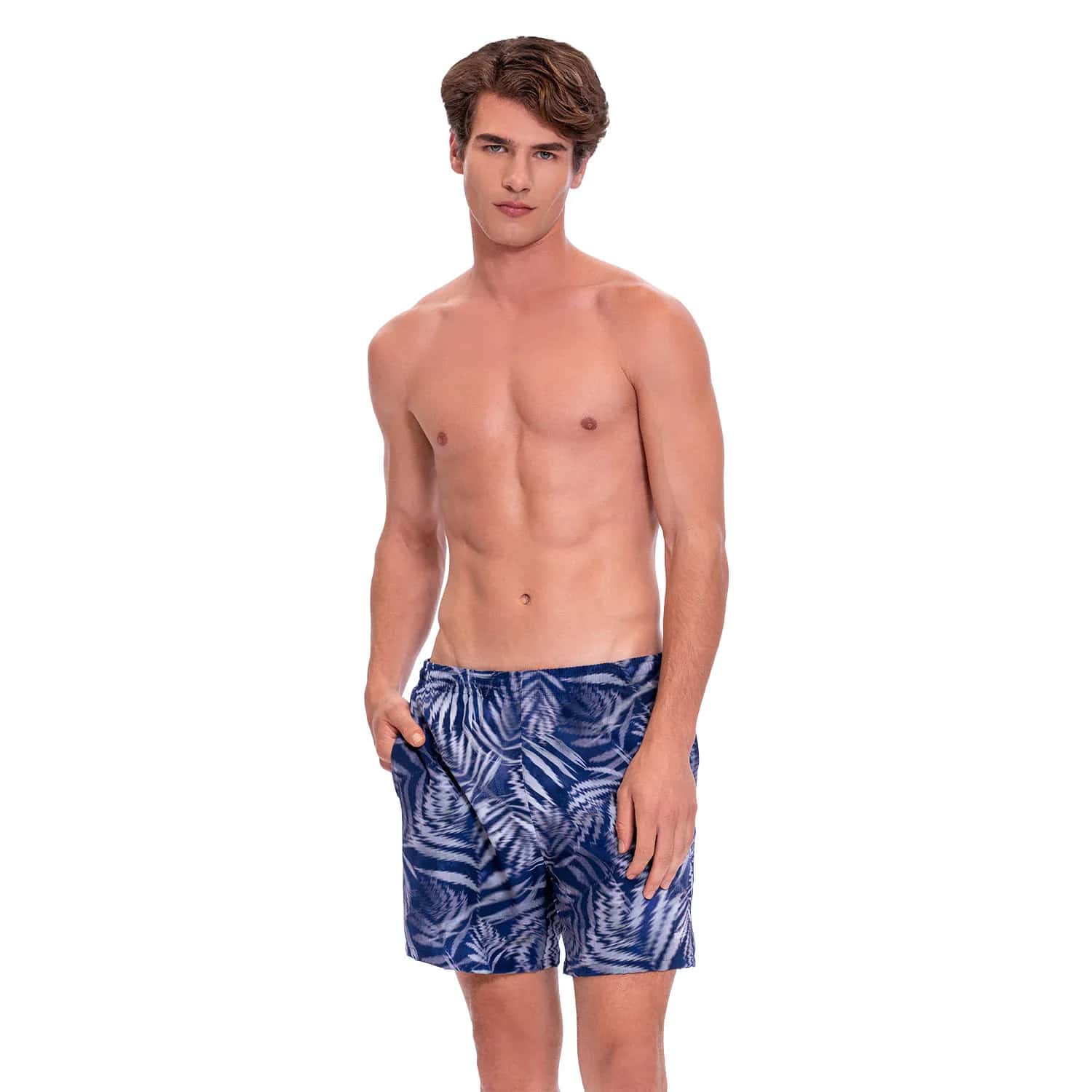 Pantaloneta Estampada para Hombre Lown Azul