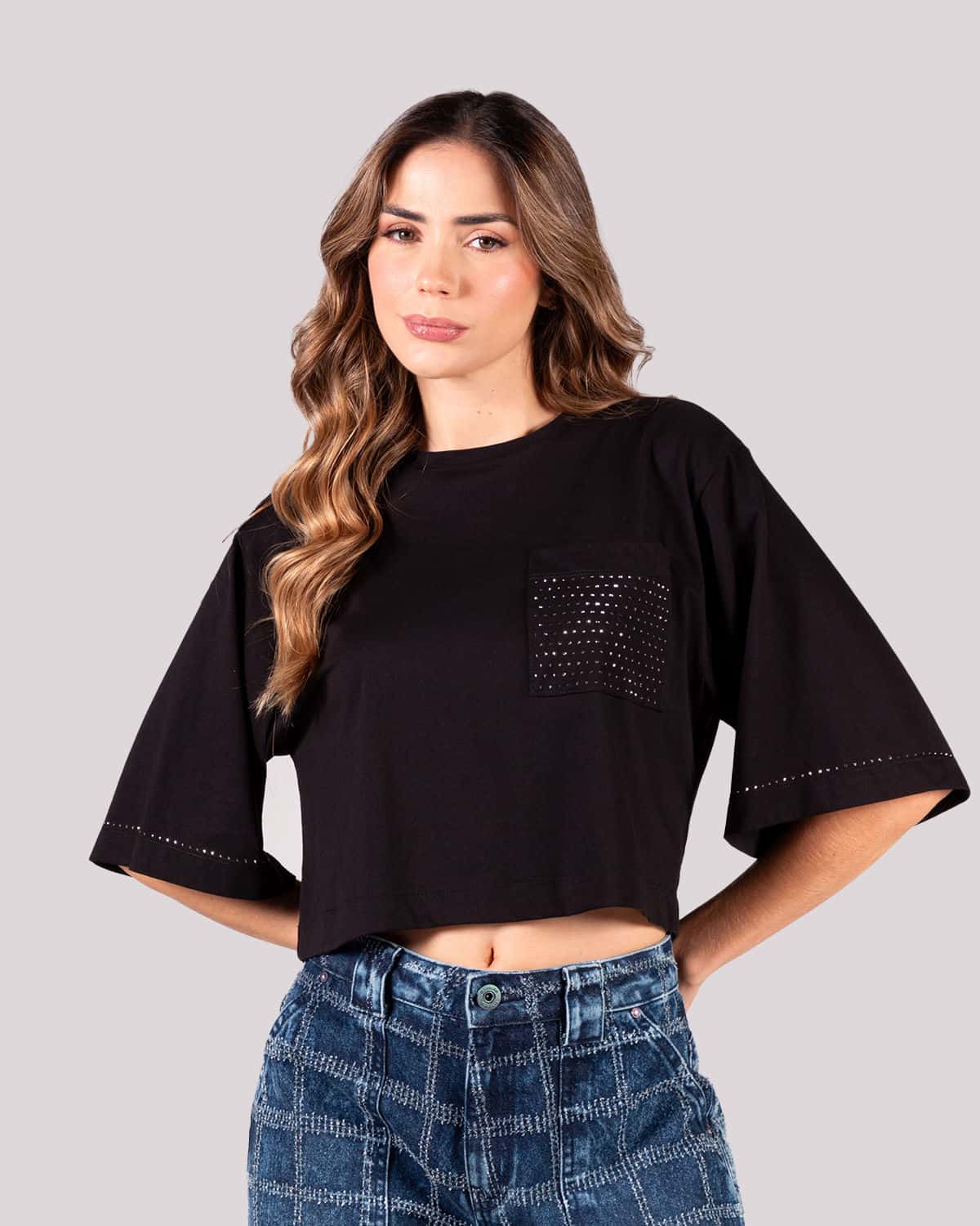 Camiseta negra para mujer