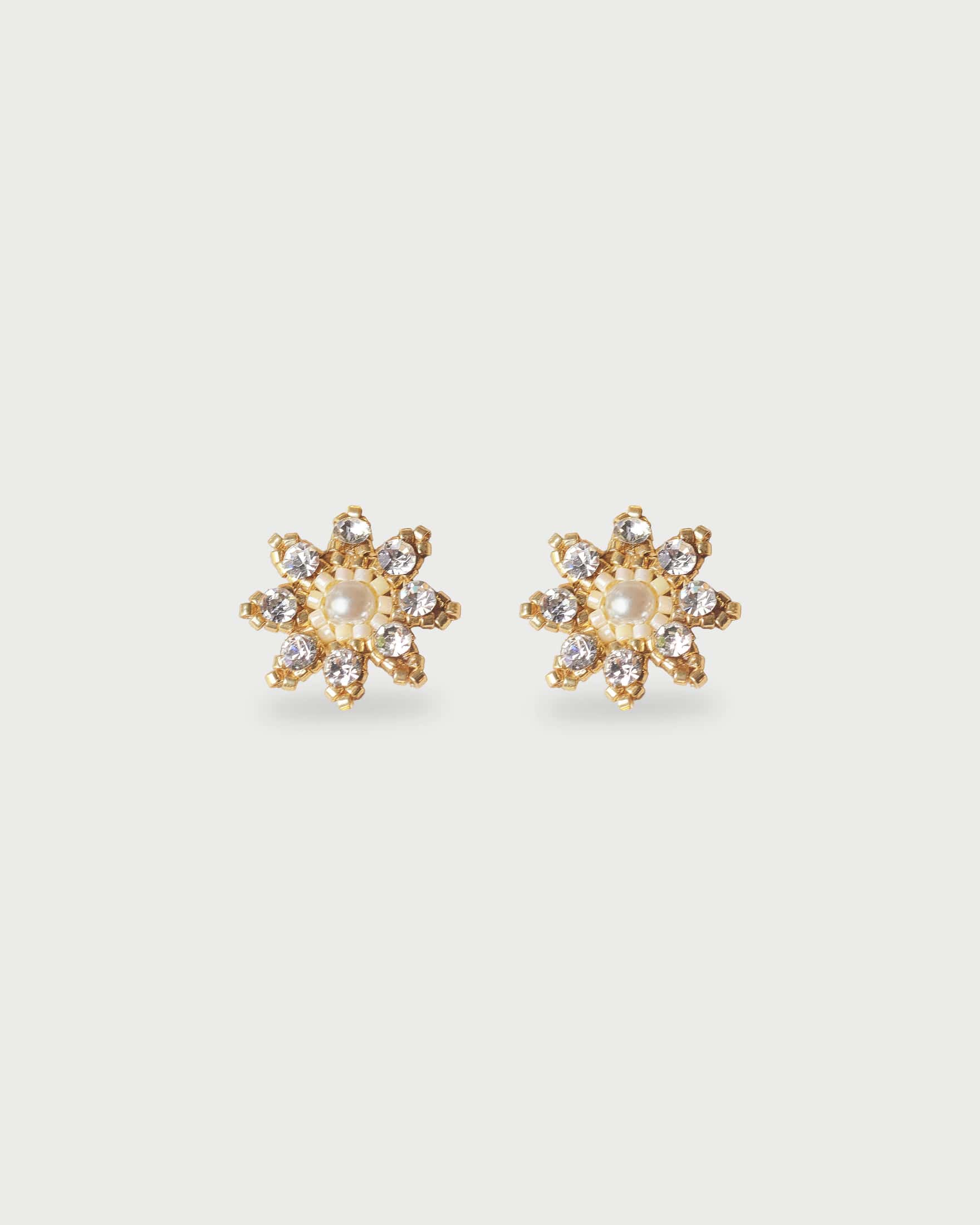 Aretes Tejidos Flor Mini