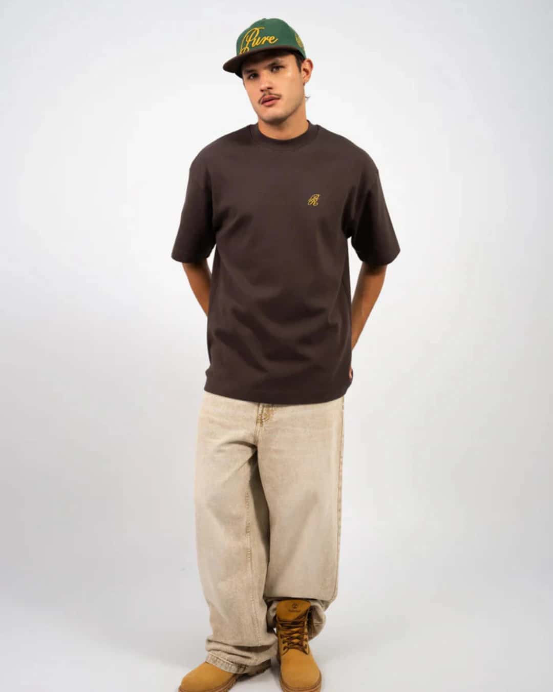 BROWN LOGO T-SHIRT - miniatura 3