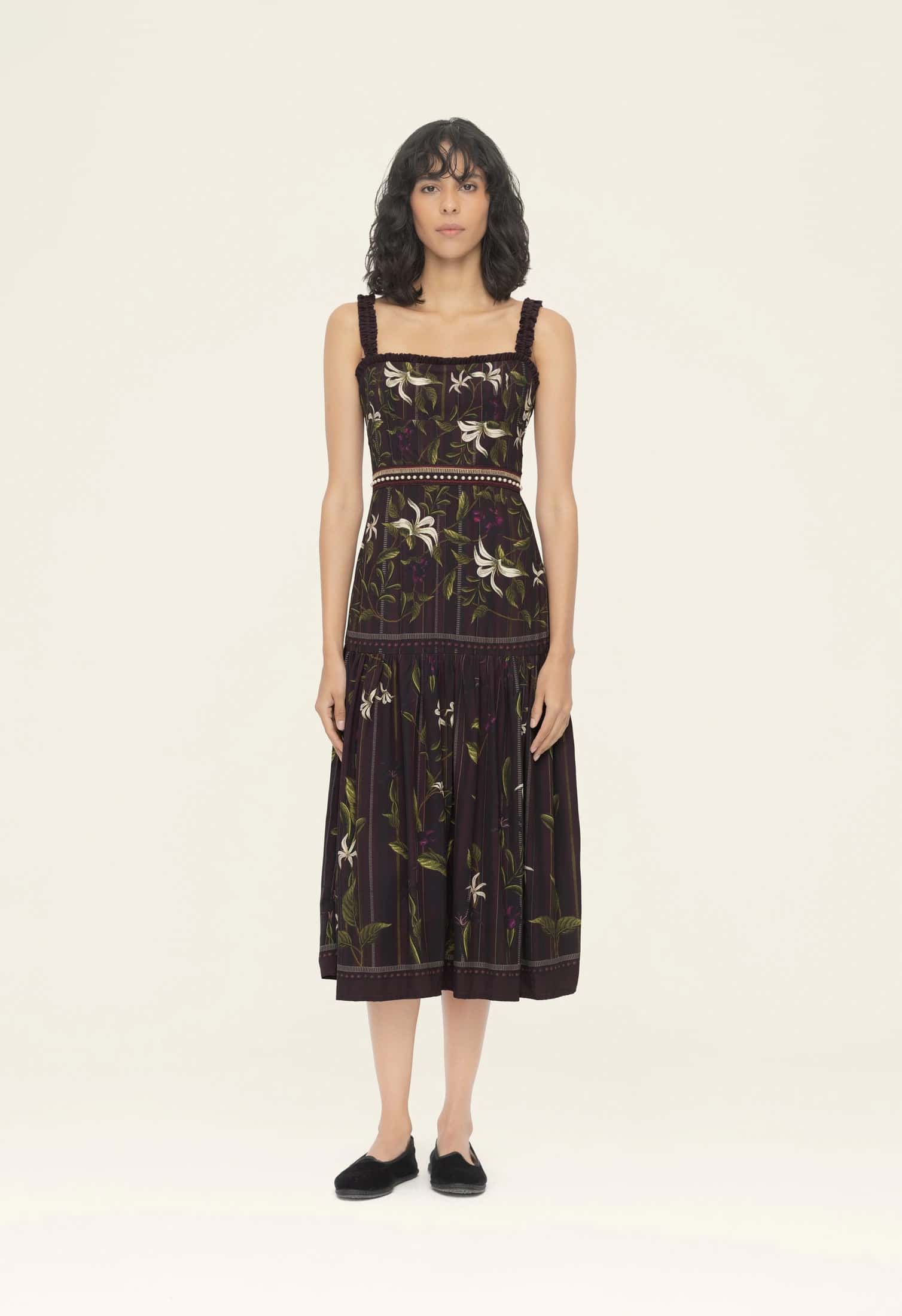 Níspero Café Midi Dress