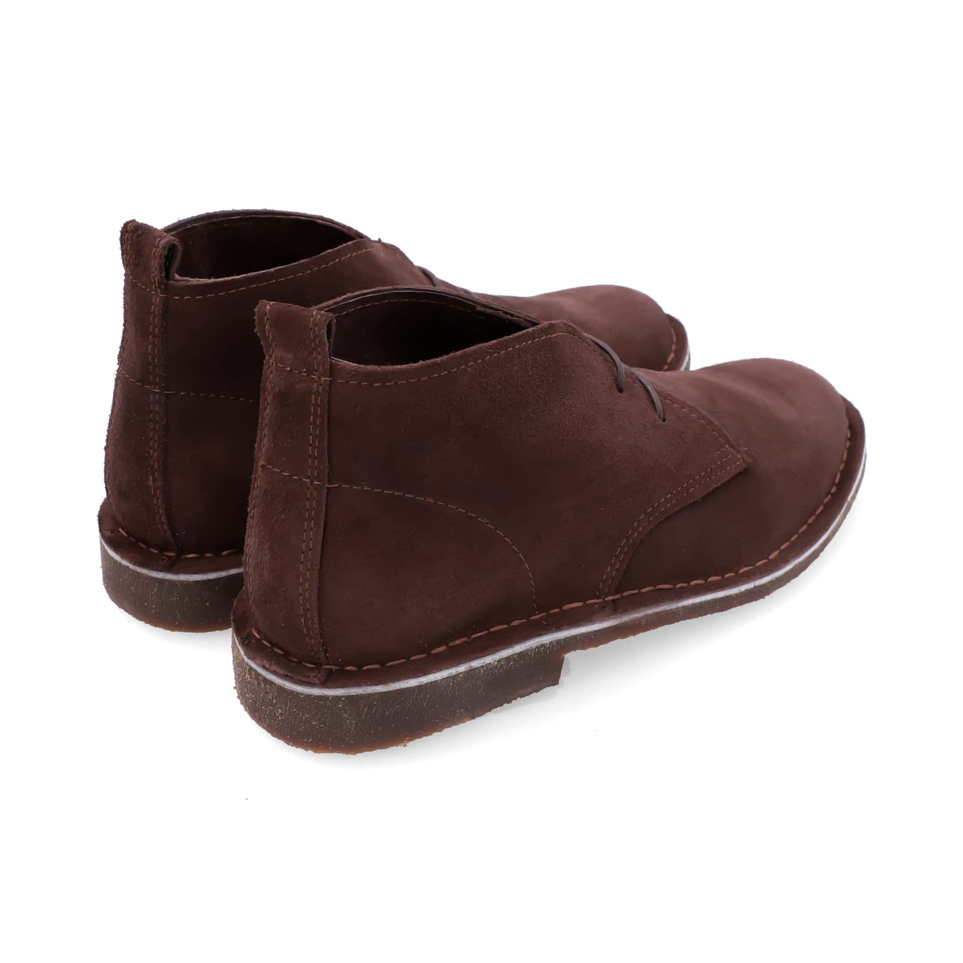 Botas Desert Hombre Cuero Carnaza Café - miniatura 2