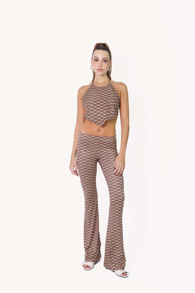 Howdy Top In Cattail Plaid
